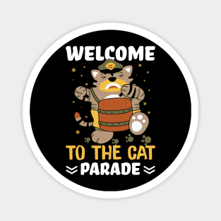 Funny Cat Quote Cute Kitty Lover : Welcome To Cat Parade Sarcastic Cats Lovers Kitten Gift Magnet